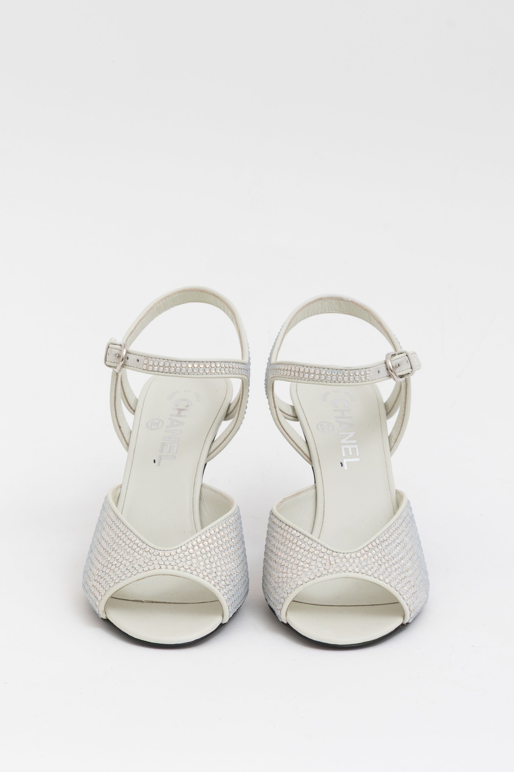 Crystal Peep Toe Sandals