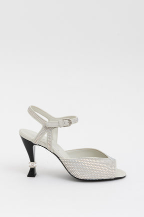 Crystal Peep Toe Sandals