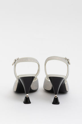 Crystal Peep Toe Sandals