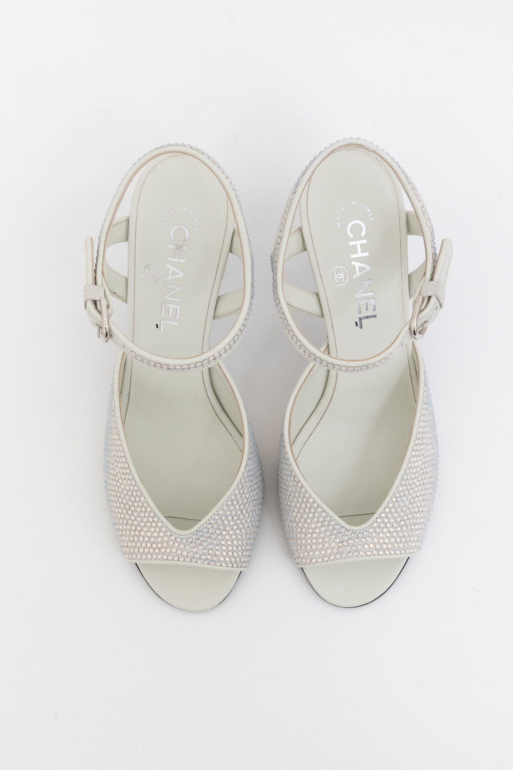 Crystal Peep Toe Sandals
