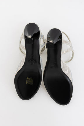Crystal Peep Toe Sandals