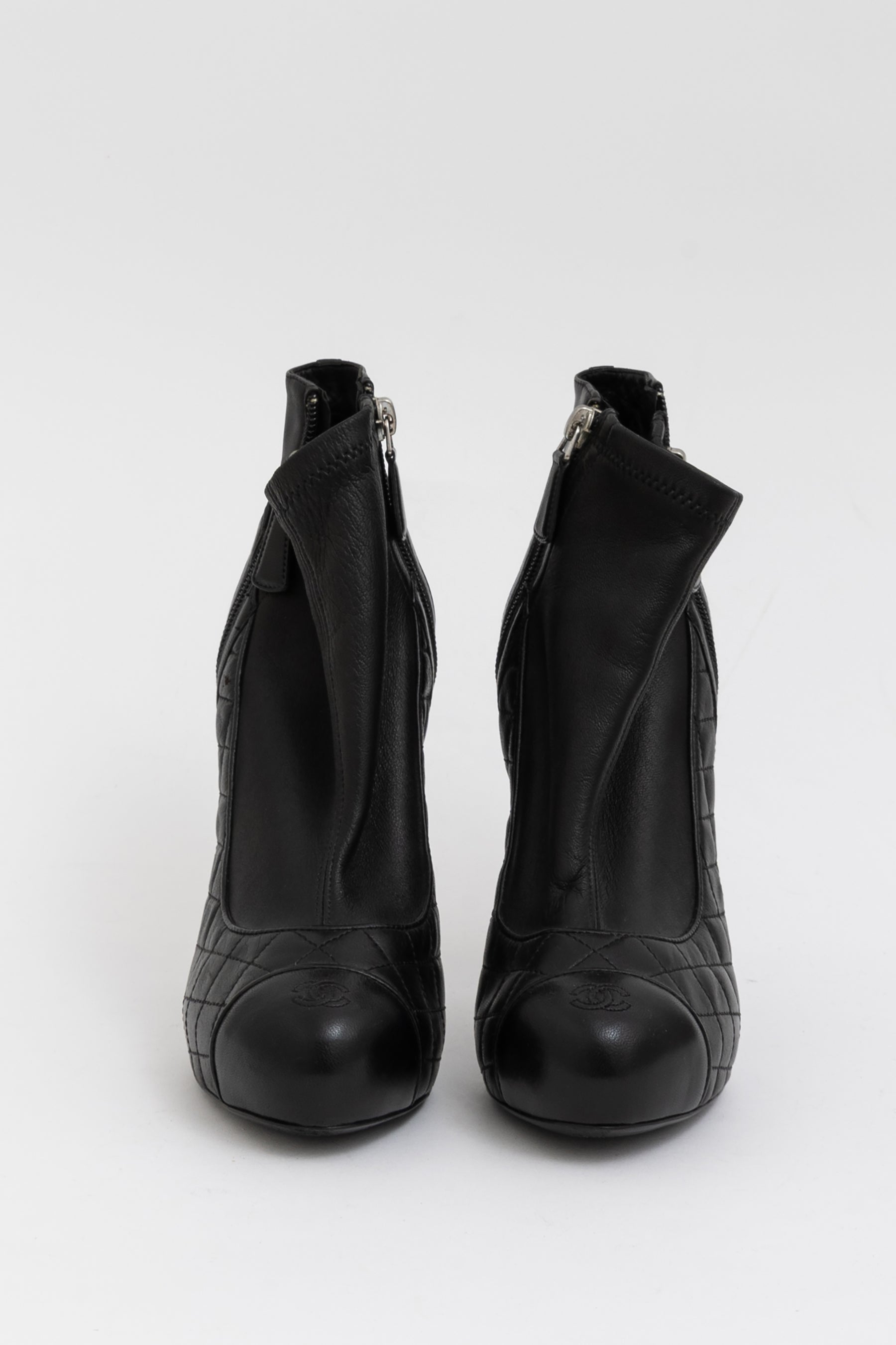 Quilted Platform Ankle Boots