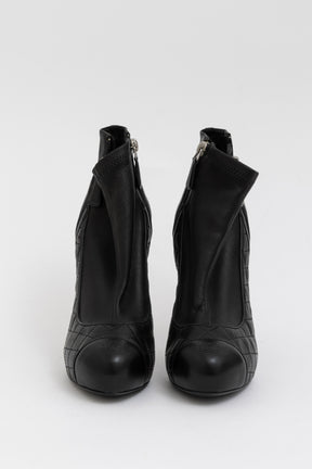 Quilted Platform Ankle Boots