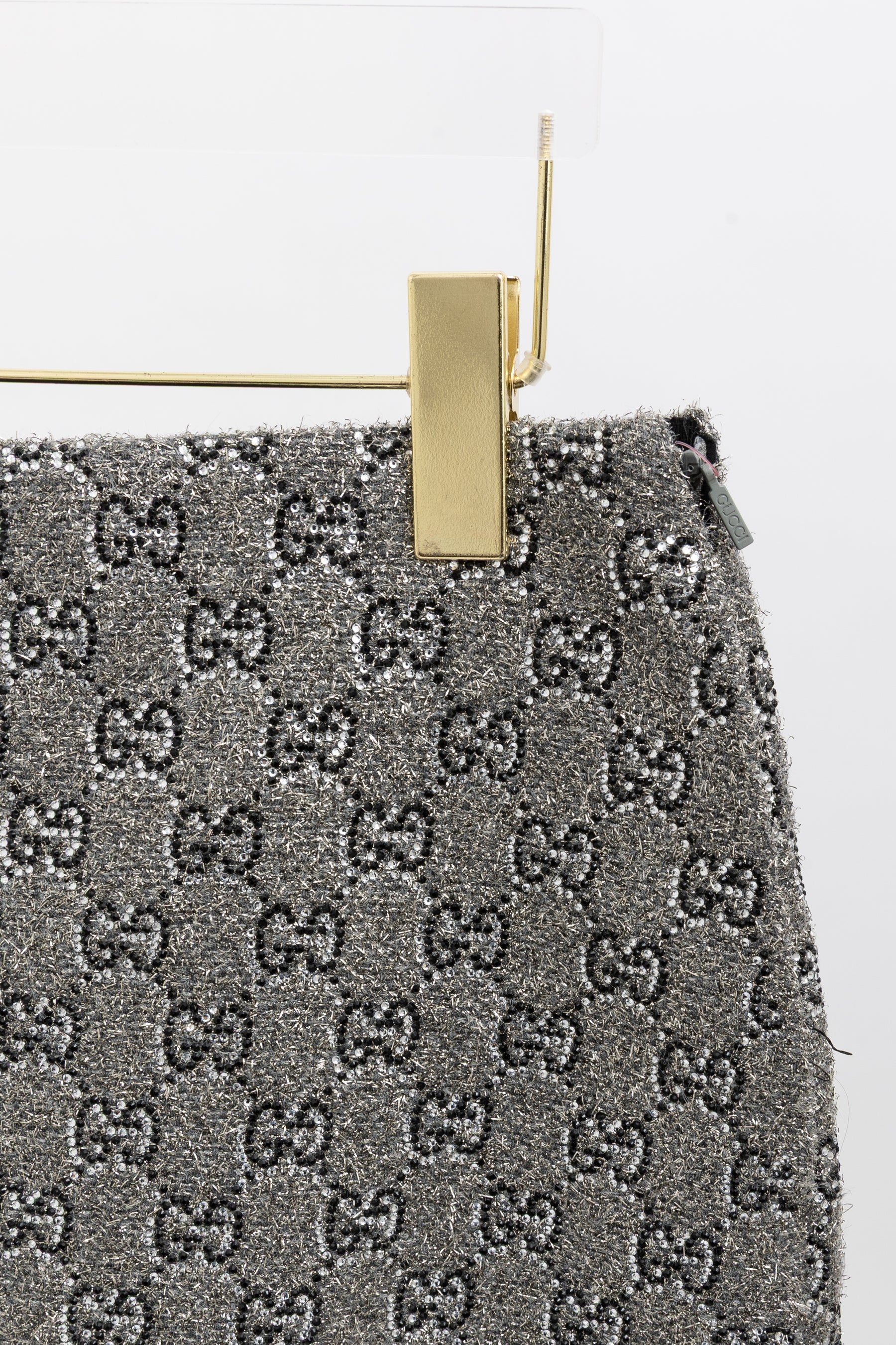 Embroidered GG Wool Tweed Mini Skirt