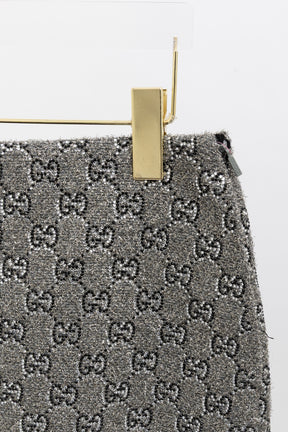 Embroidered GG Wool Tweed Mini Skirt