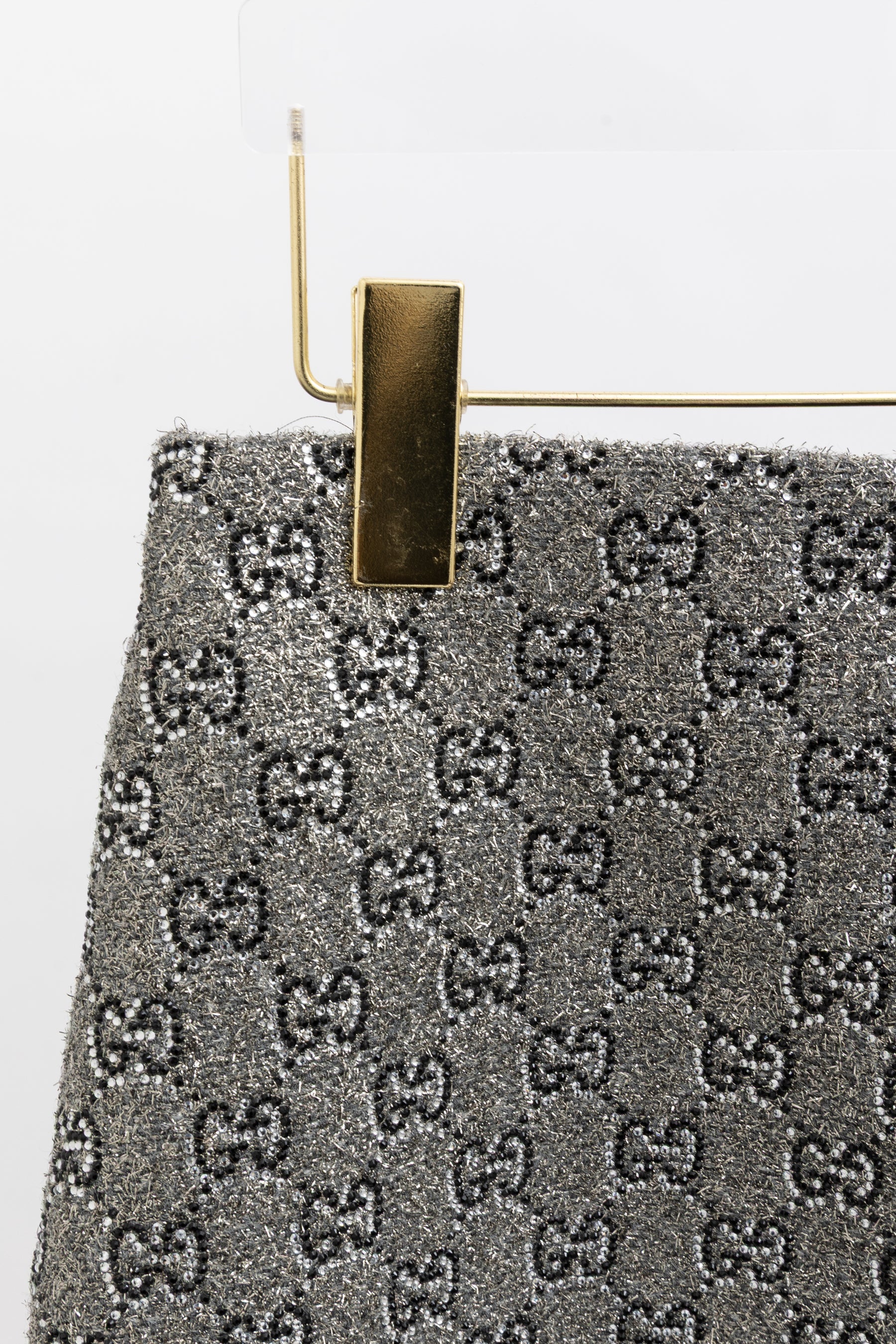 Embroidered GG Wool Tweed Mini Skirt