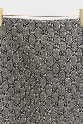 Embroidered GG Wool Tweed Mini Skirt