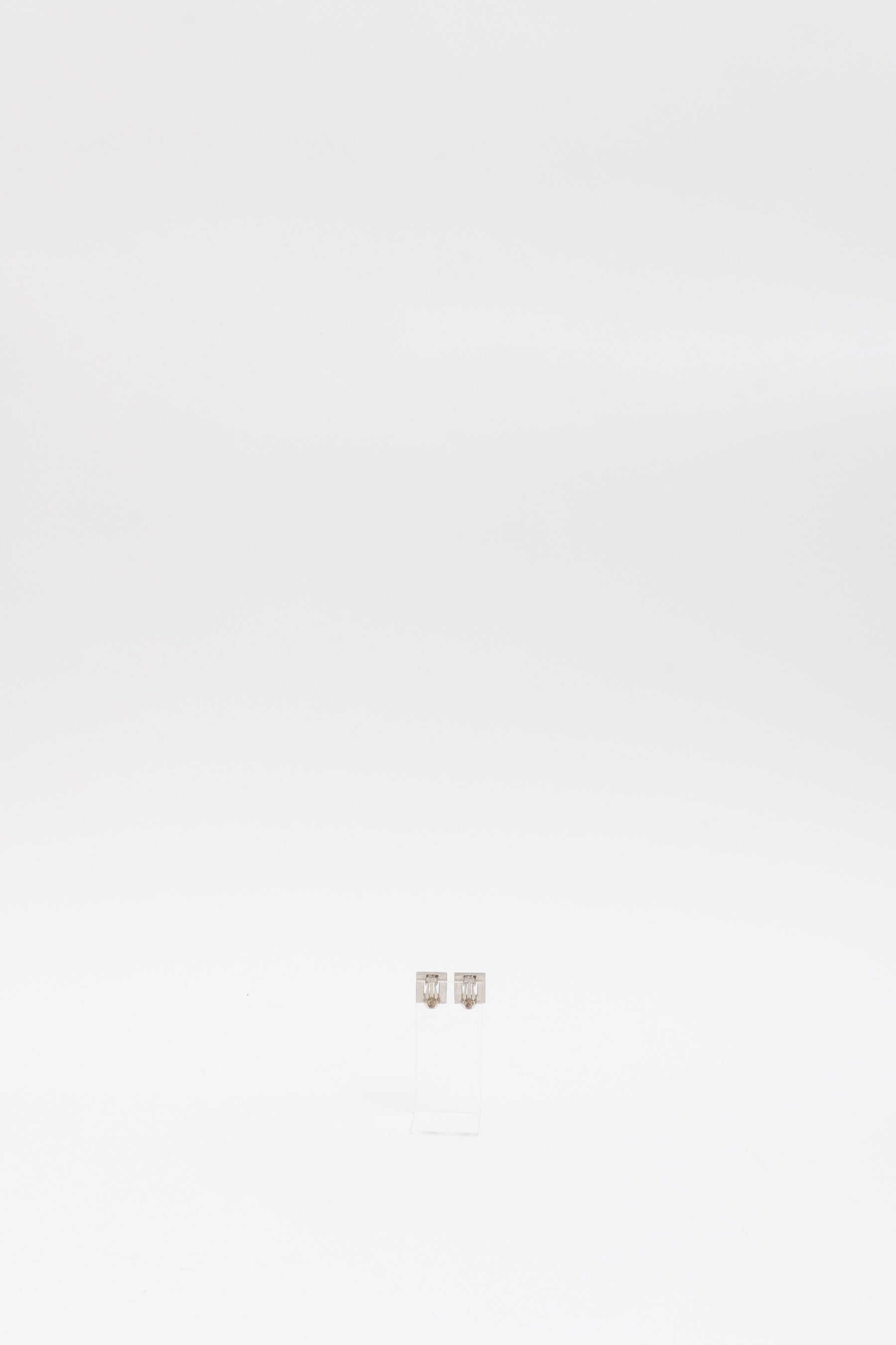 Crystal Square Clip On Earrings