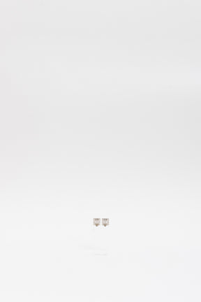 Crystal Square Clip On Earrings