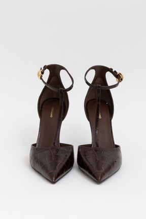 Odette Croc-Embossed Pumps