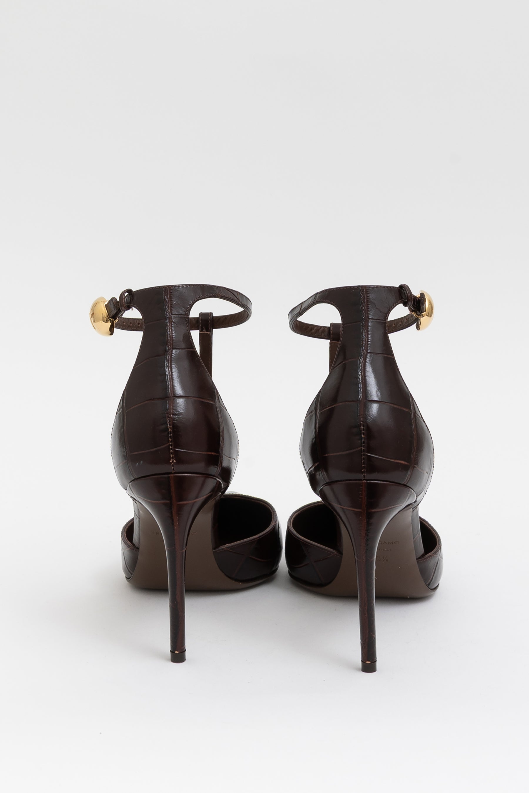 Odette Croc-Embossed Pumps