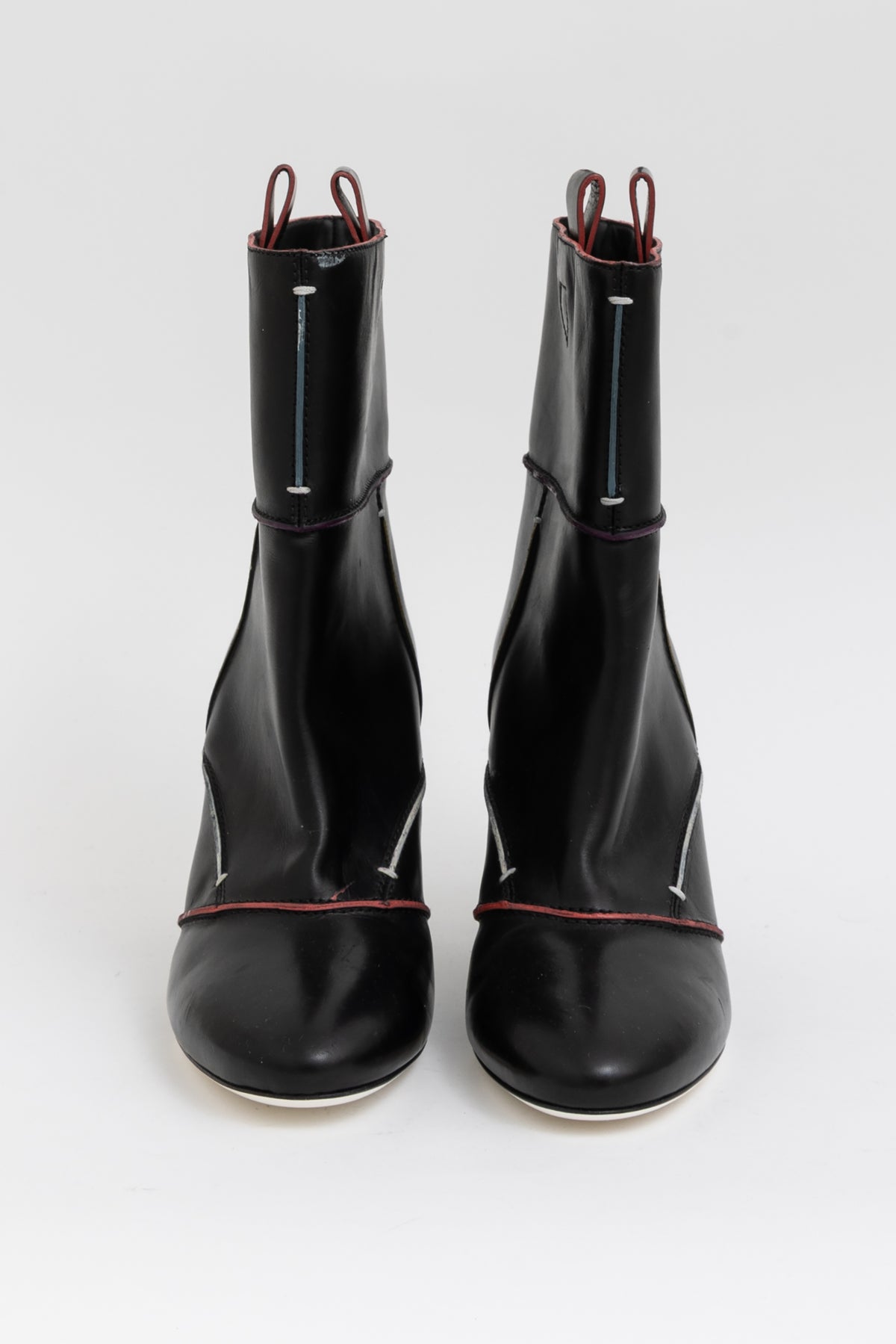 Multi-Colour Trim Heeled Boots