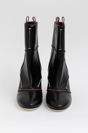 Multi-Colour Trim Heeled Boots