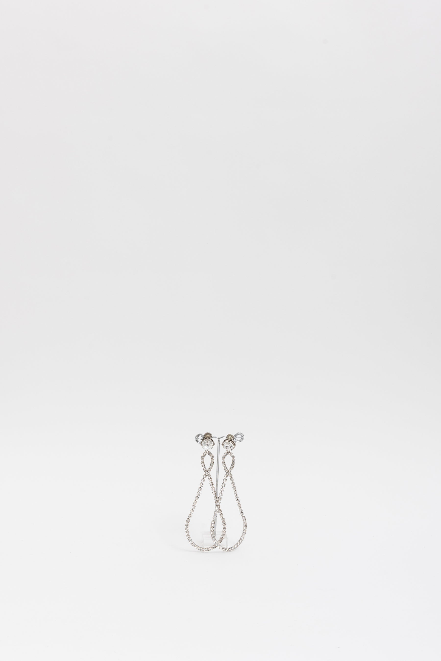 Crystal Loop Clip On Earrings
