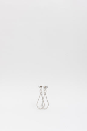 Crystal Loop Clip On Earrings