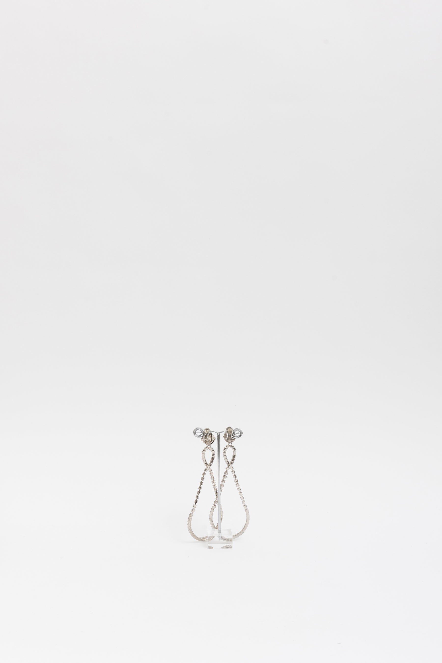 Crystal Loop Clip On Earrings