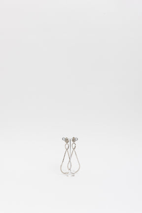 Crystal Loop Clip On Earrings