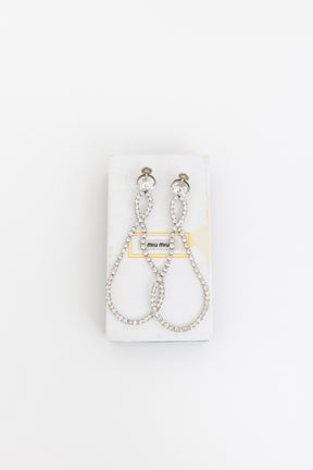Crystal Loop Clip On Earrings