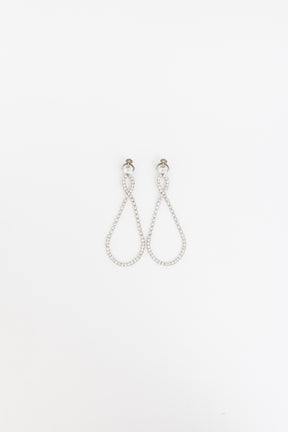 Crystal Loop Clip On Earrings