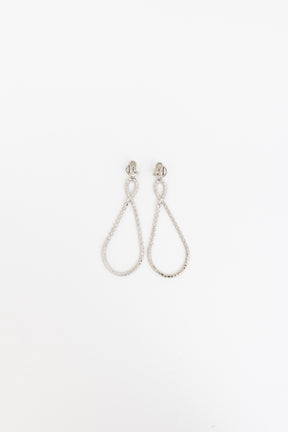 Crystal Loop Clip On Earrings