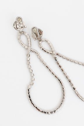 Crystal Loop Clip On Earrings
