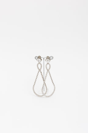 Crystal Loop Clip On Earrings
