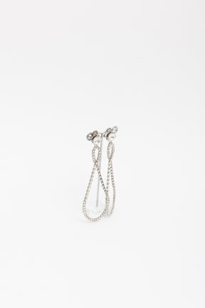 Crystal Loop Clip On Earrings