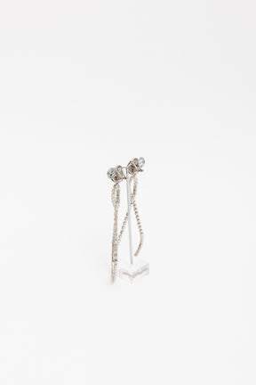 Crystal Loop Clip On Earrings