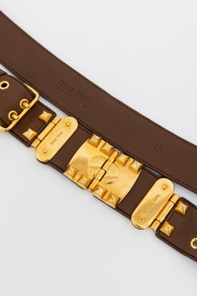 Wide Studded Belt