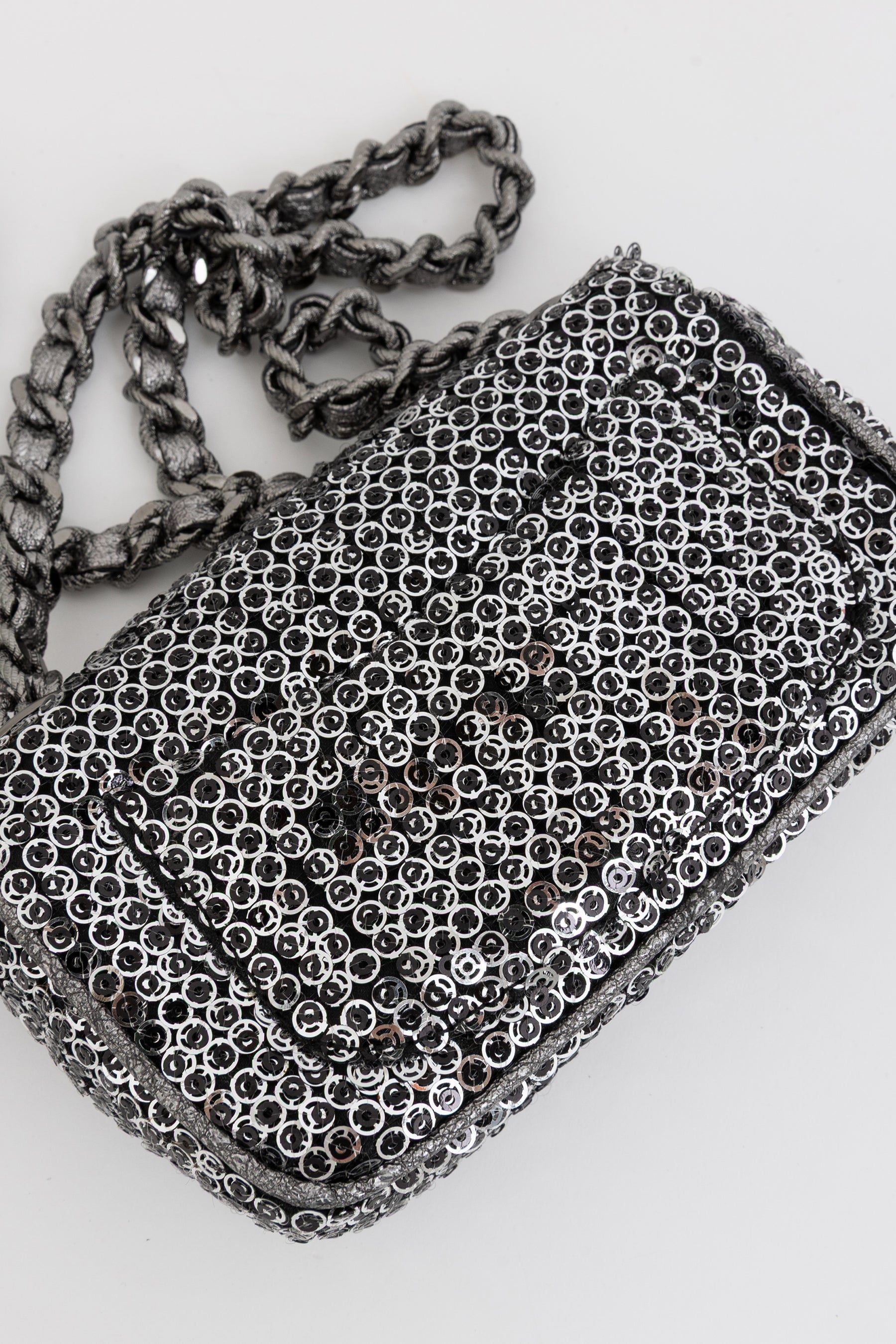 Mini Sequin Flap Bag