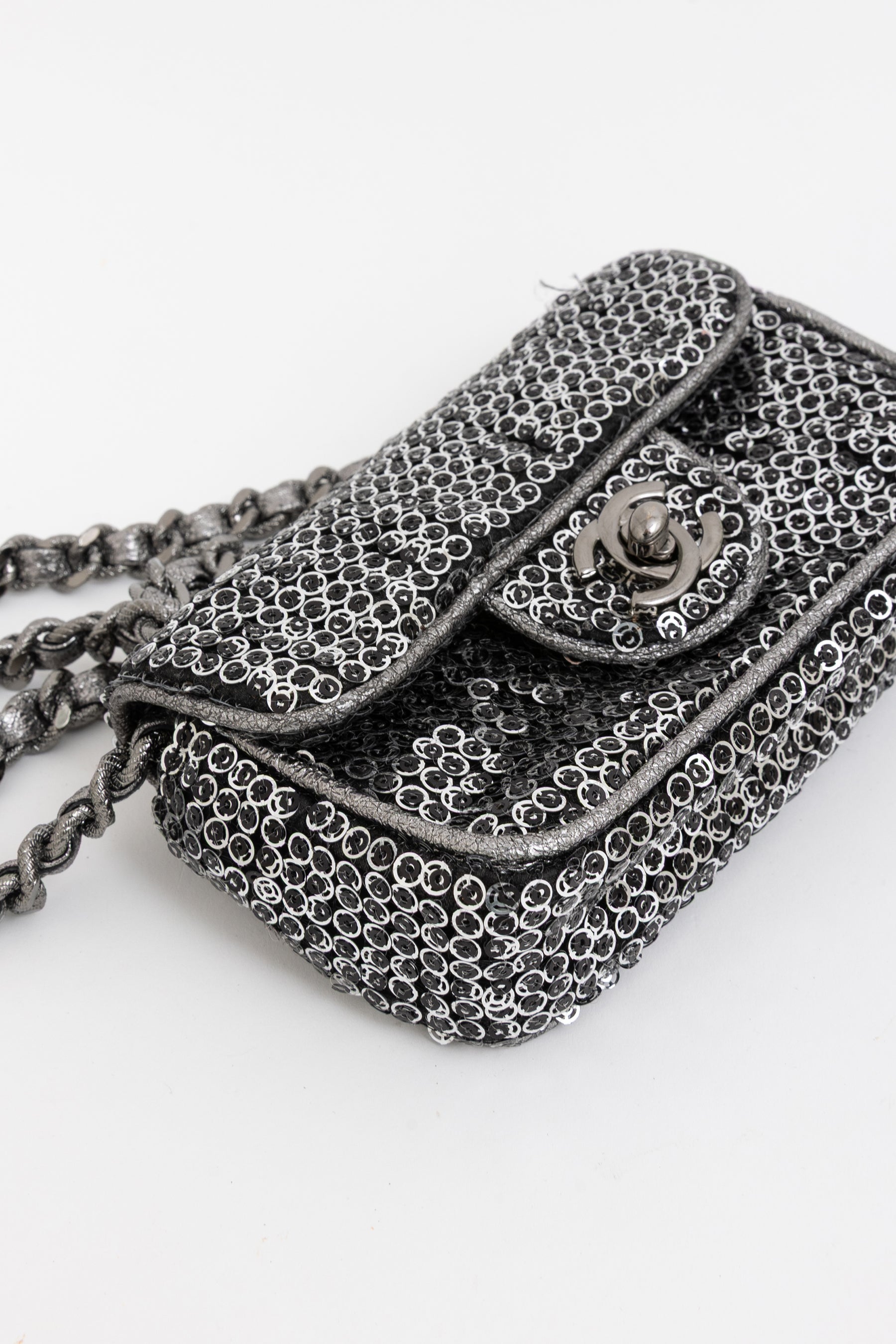 Mini Sequin Flap Bag