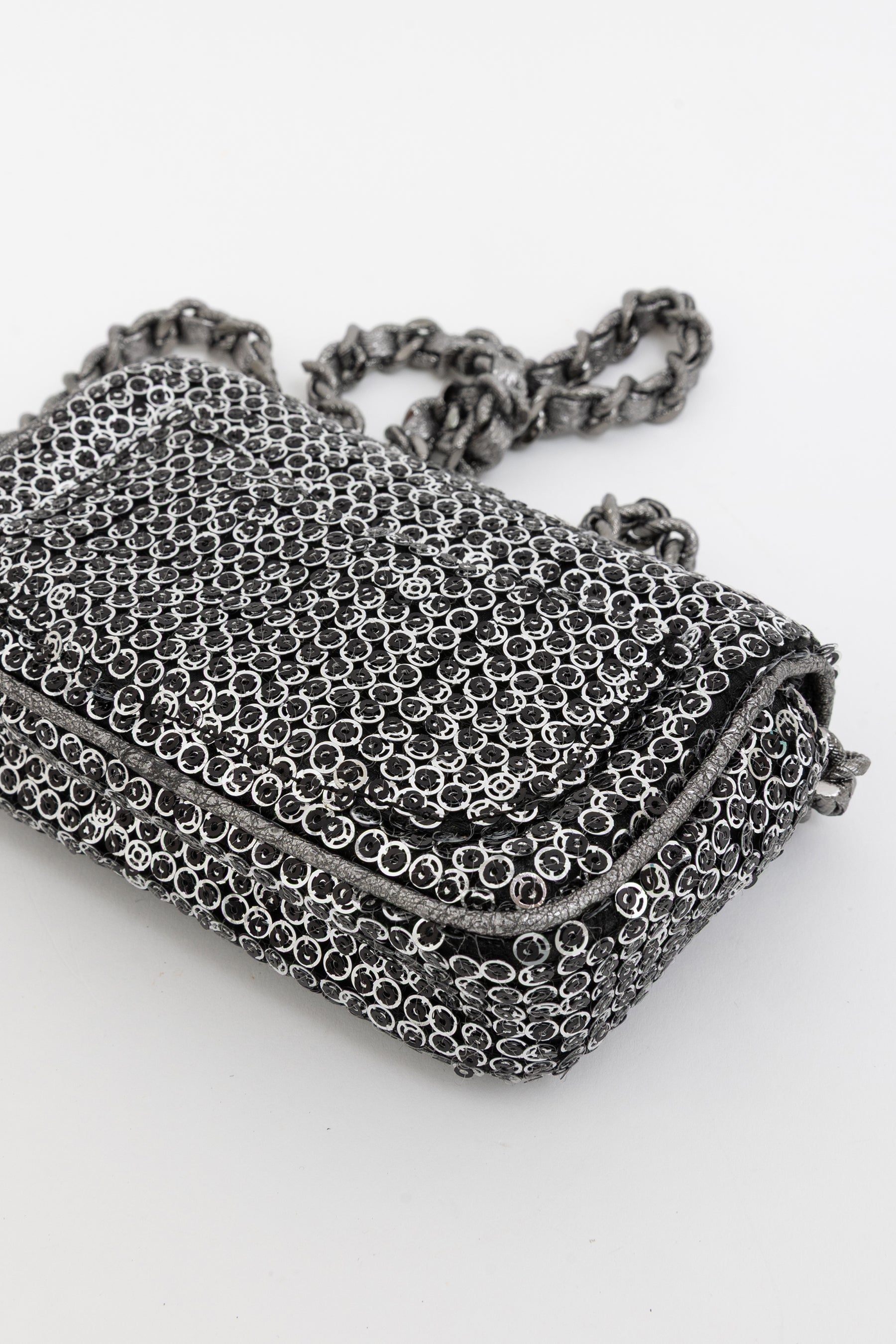 Mini Sequin Flap Bag