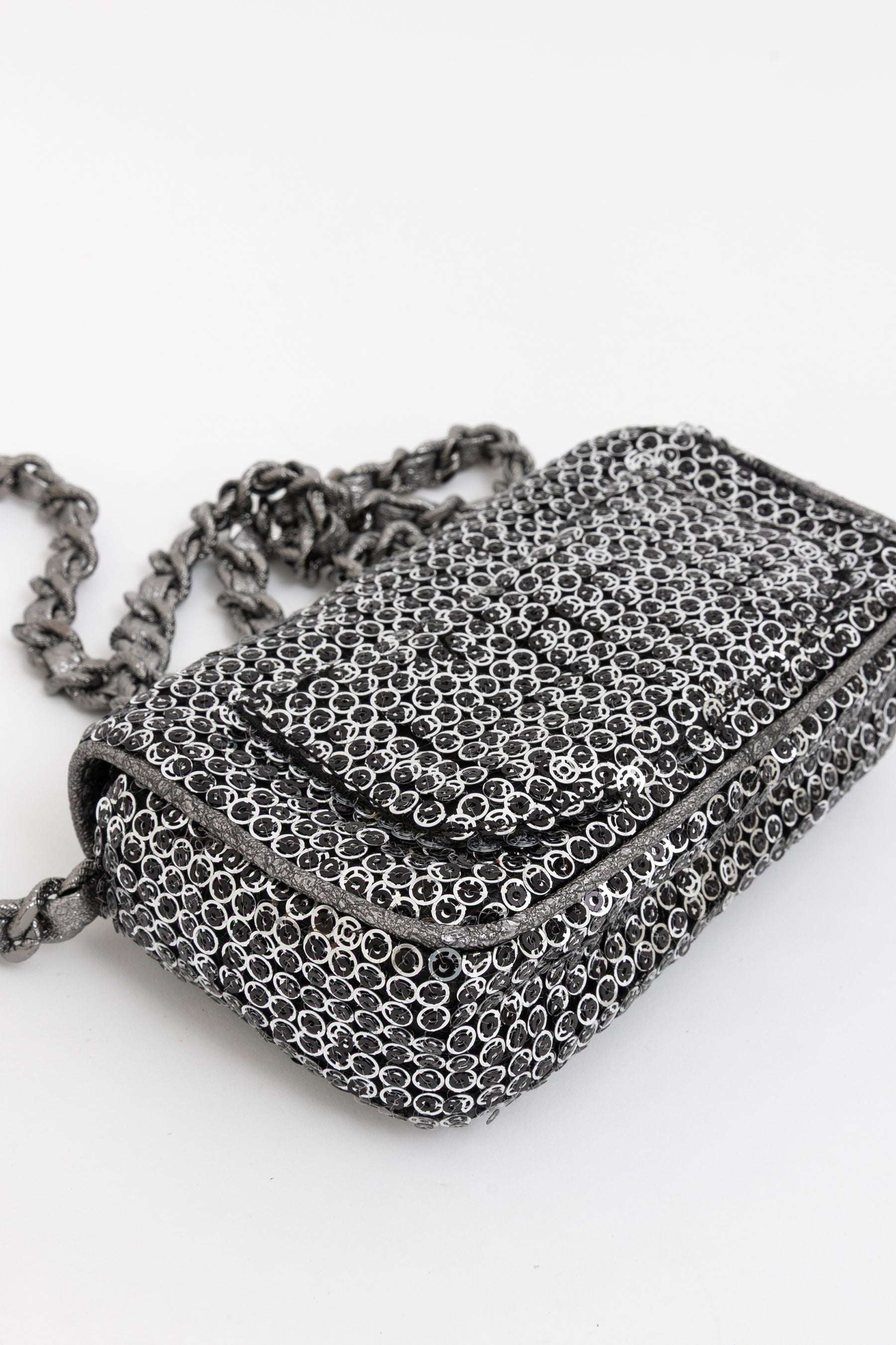 Mini Sequin Flap Bag