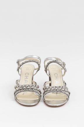 Chain Block Heel Sandals