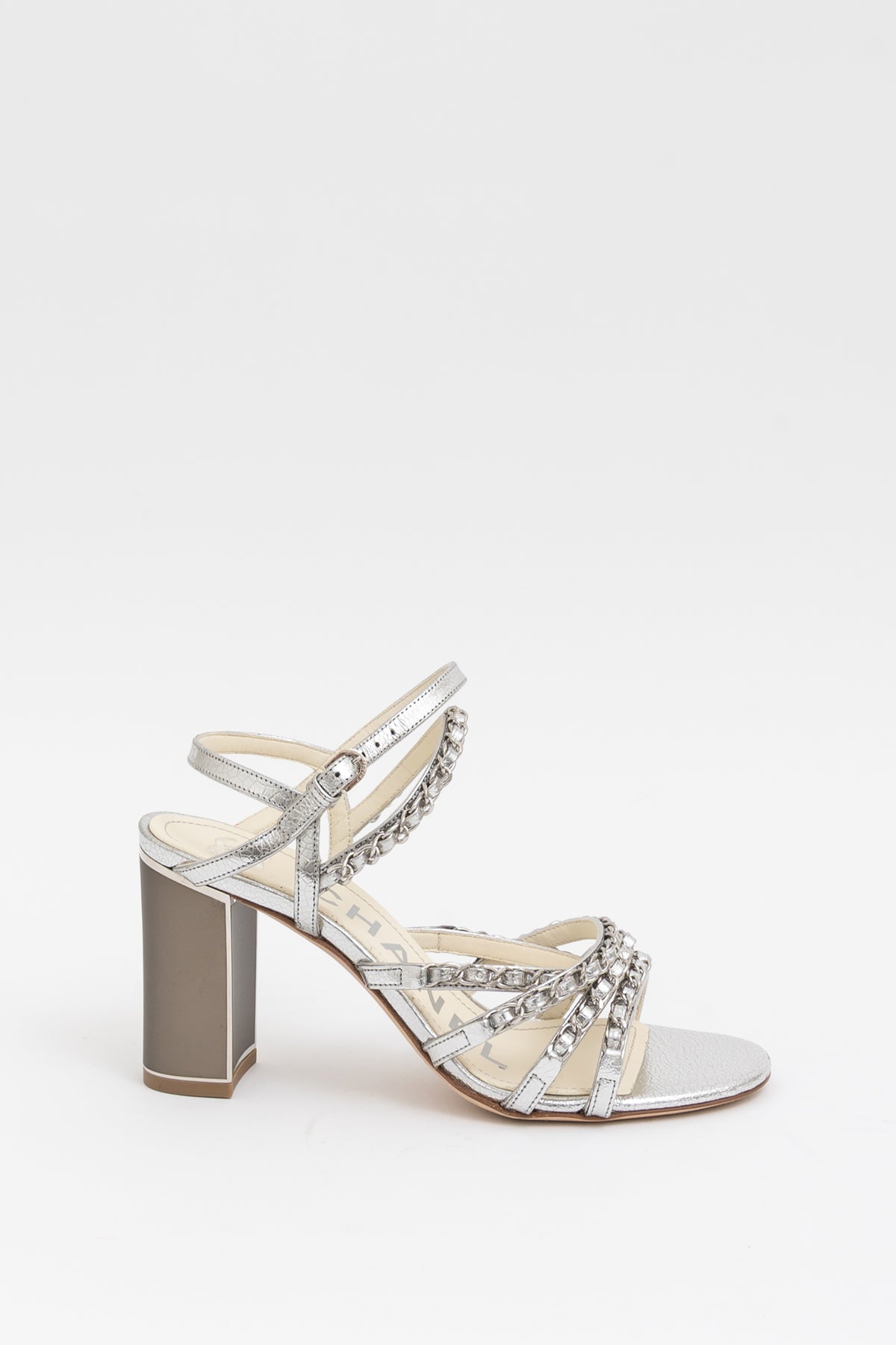 Chain Block Heel Sandals