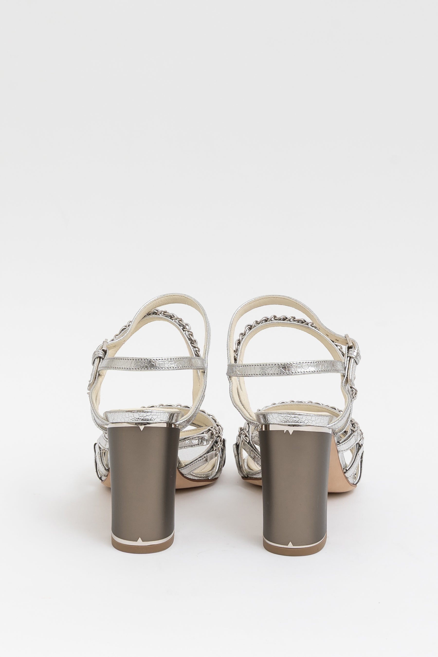 Chain Block Heel Sandals