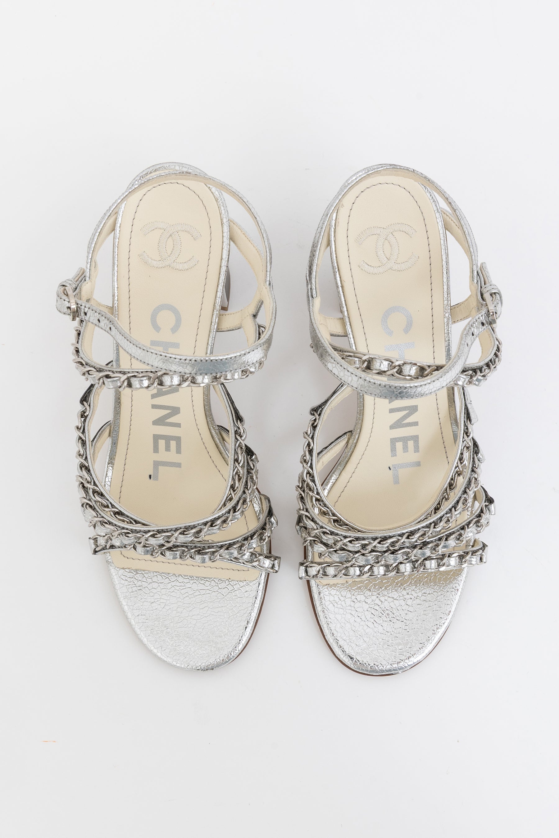 Chain Block Heel Sandals