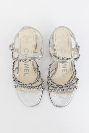 Chain Block Heel Sandals