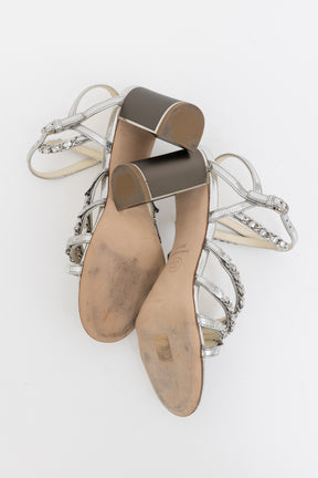 Chain Block Heel Sandals