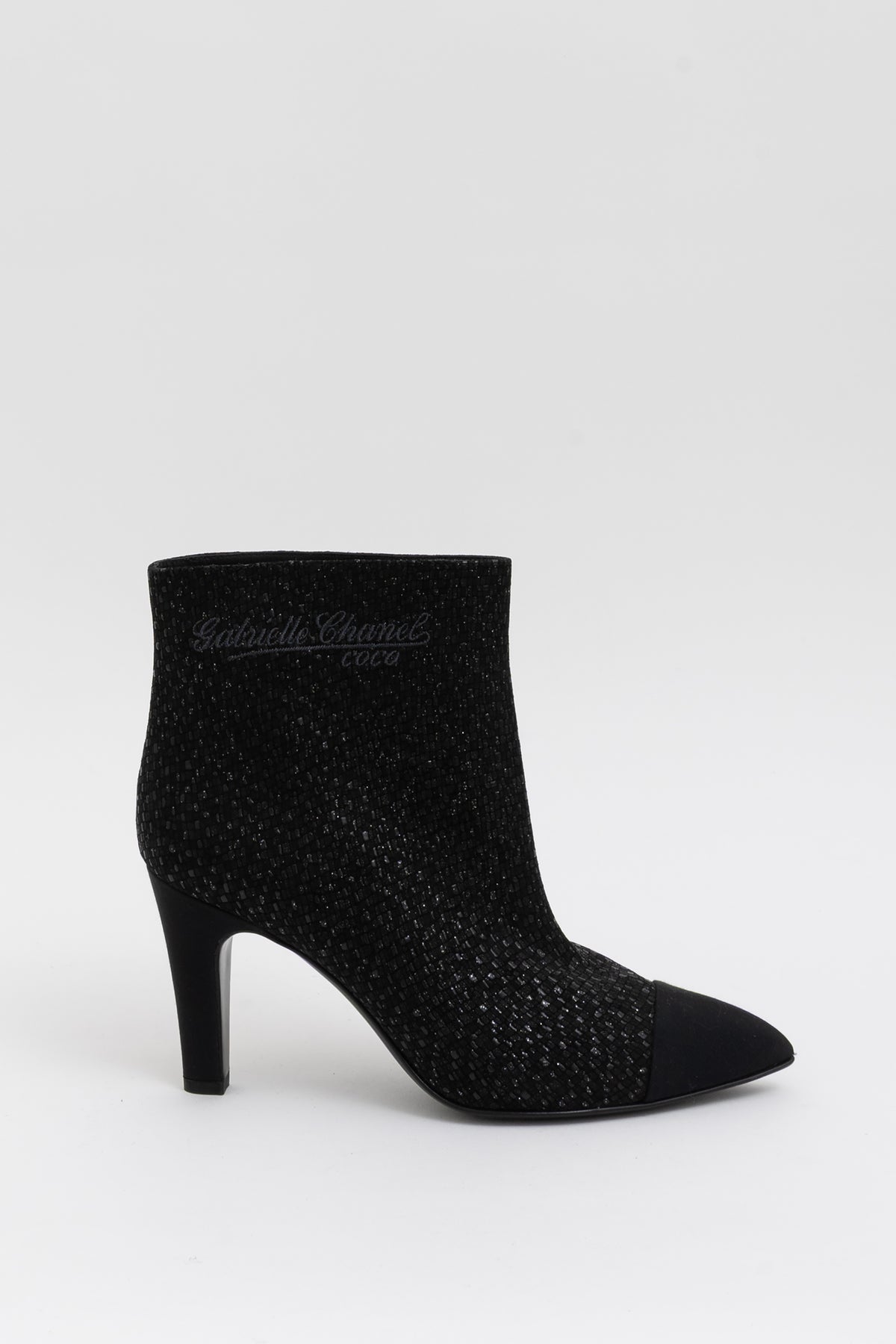 Gabrielle Glitter Cap Toe Ankle Boots