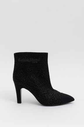 Gabrielle Glitter Cap Toe Ankle Boots