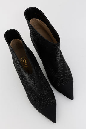 Gabrielle Glitter Cap Toe Ankle Boots