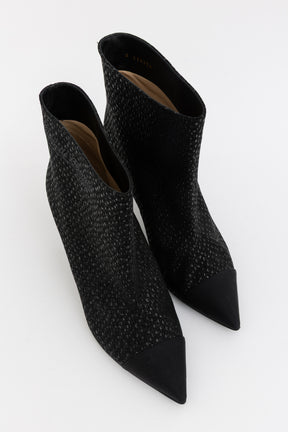 Gabrielle Glitter Cap Toe Ankle Boots