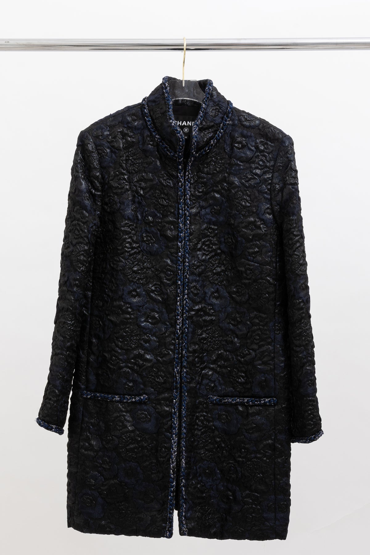 Camellia Cloqué Long Jacket