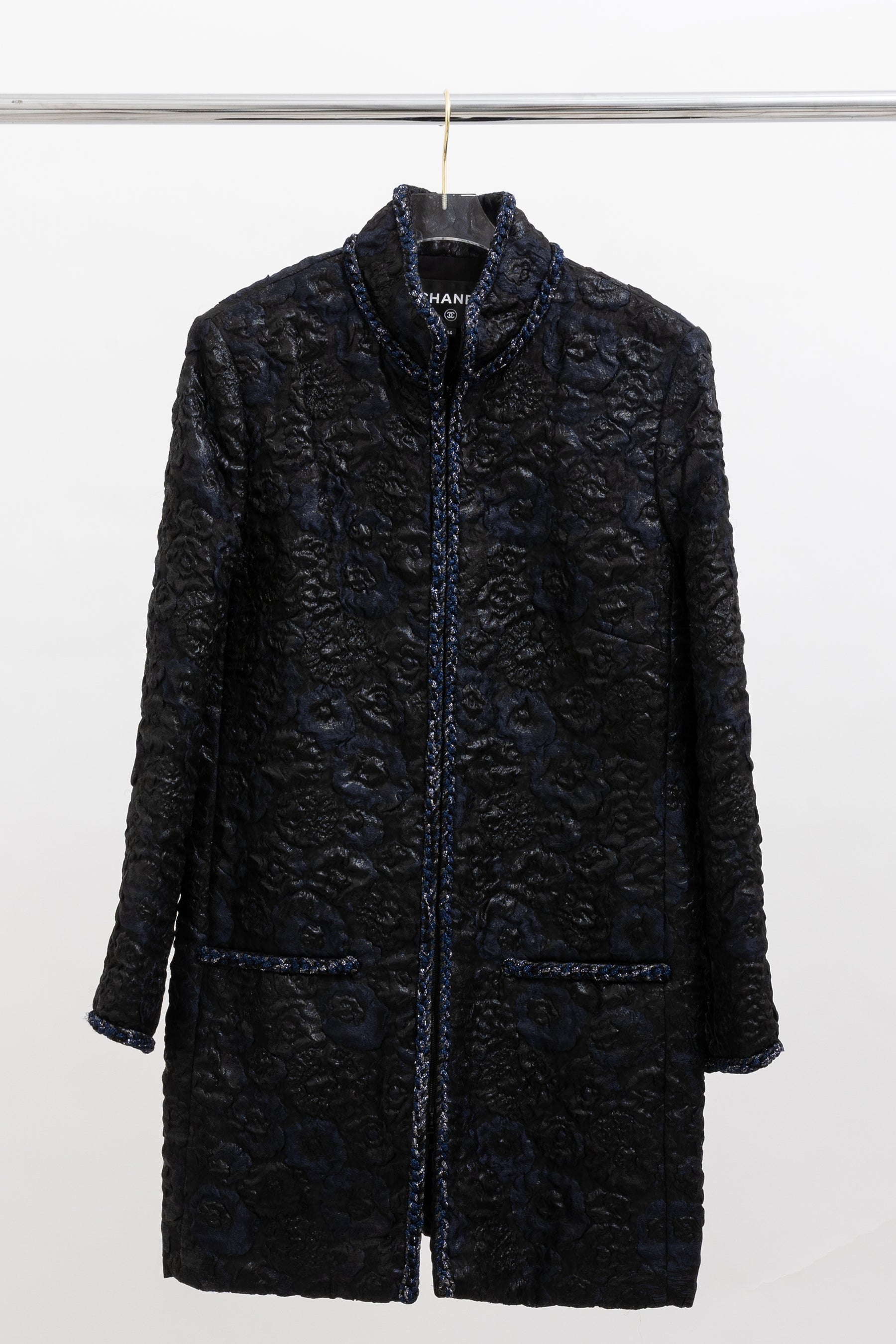 Camellia Cloqué Long Jacket