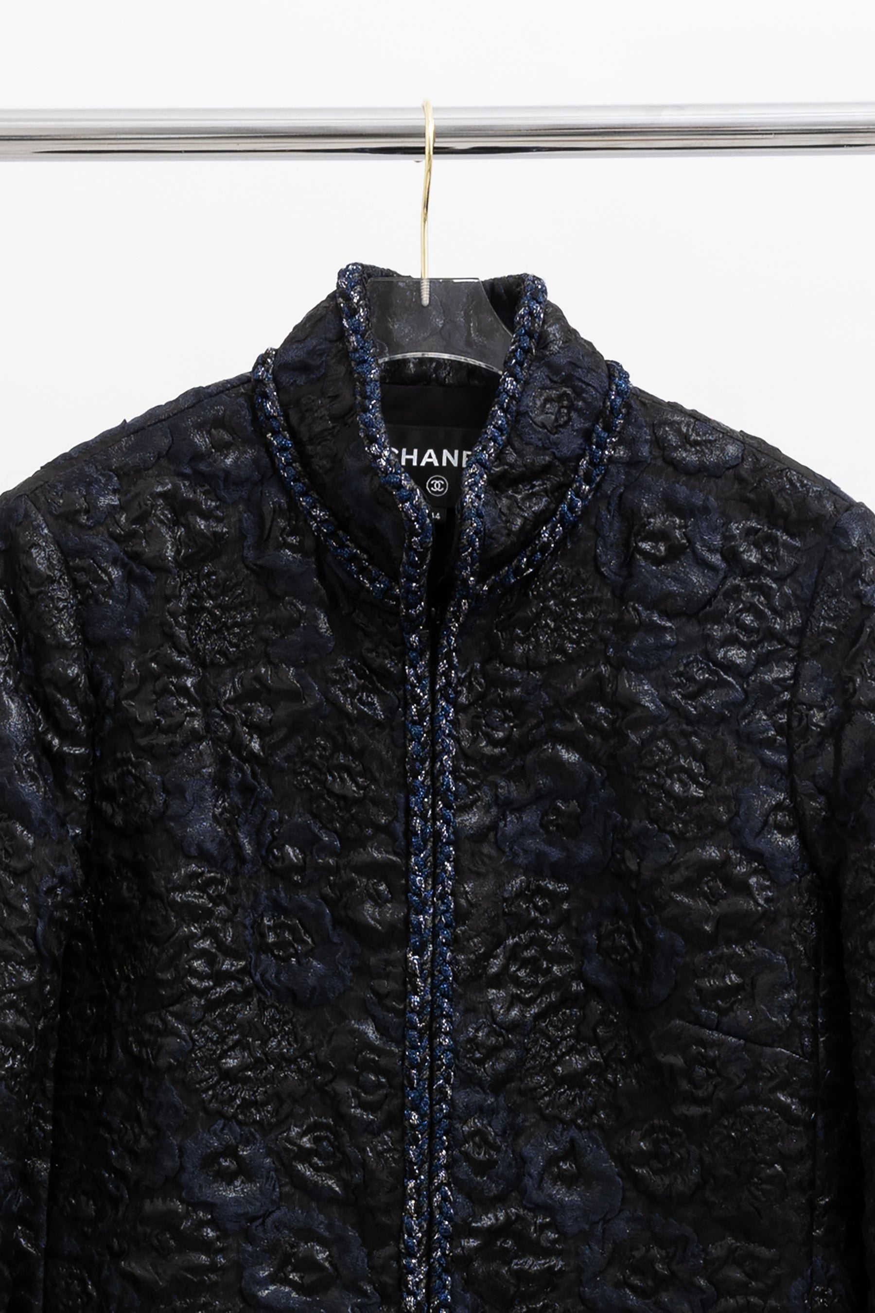 Camellia Cloqué Long Jacket