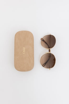Round Gold Frame Sunglasses