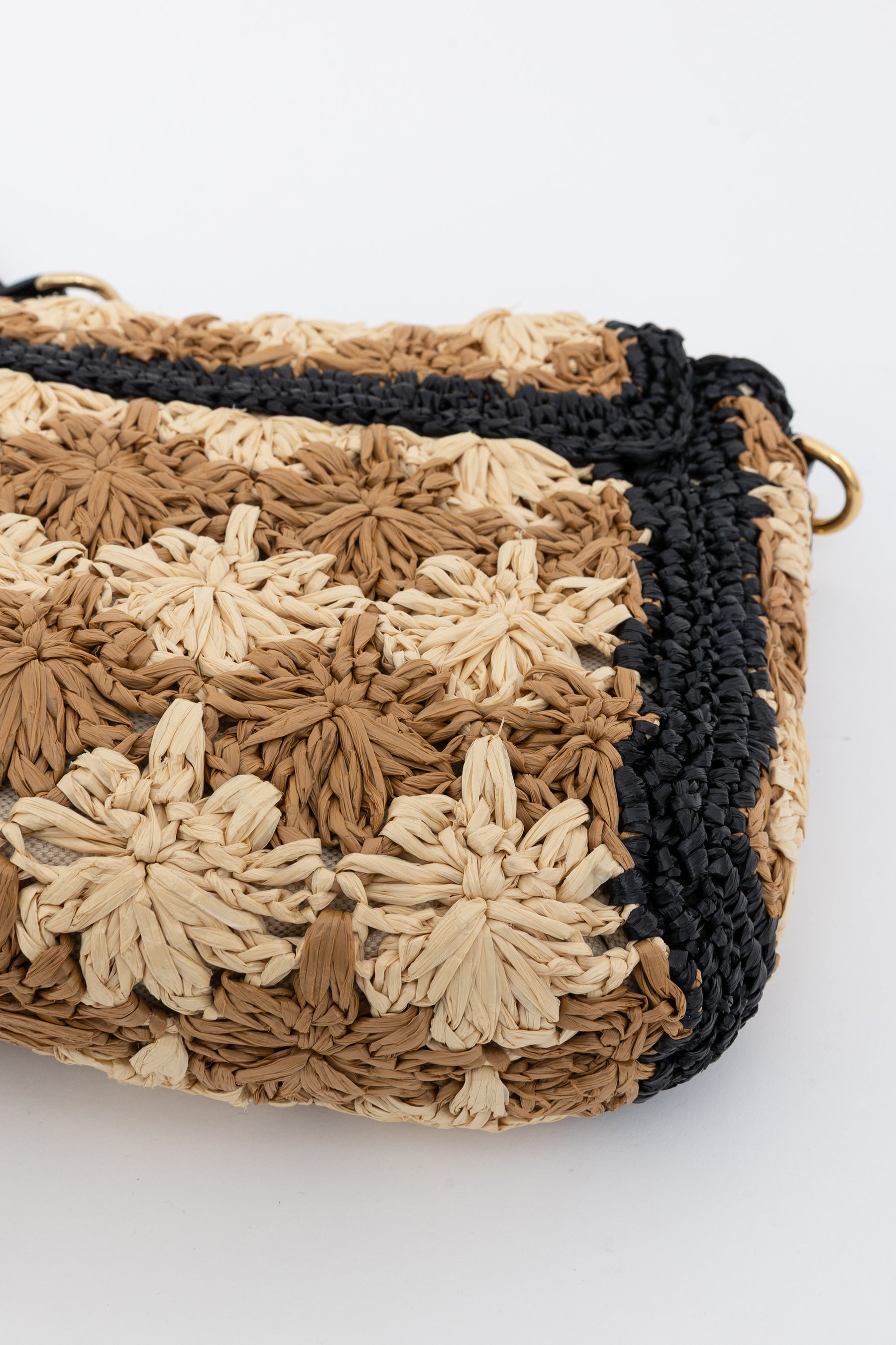 Small GG Marmont Raffia Shoulder Bag