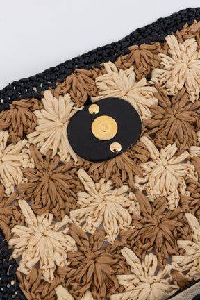 Small GG Marmont Raffia Shoulder Bag