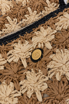 Small GG Marmont Raffia Shoulder Bag
